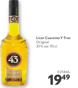 OKay Licor Cuarenta Y Tres Original 31 % vol 70 cl aanbieding