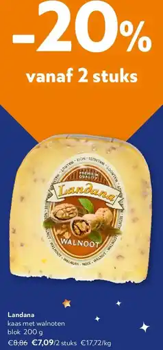 OKay Landana kaas met walnoten blok 200 g aanbieding