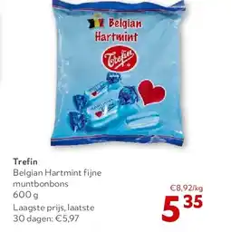 OKay Trefin Belgian Hartmint fijne muntbonbons 600 g aanbieding