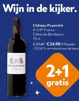 OKay Château Puyanché A.O.P. Francs - Côtes de Bordeaux 75 cl aanbieding
