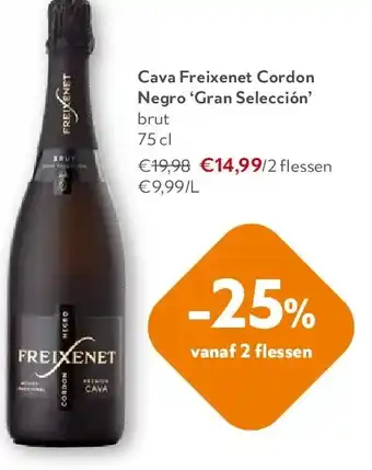 OKay Cava Freixenet Cordon Negro ‘Gran Selección’ brut 75 cl aanbieding