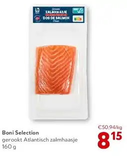 OKay Boni Selection gerookt Atlantisch zalmhaasje 160 g aanbieding