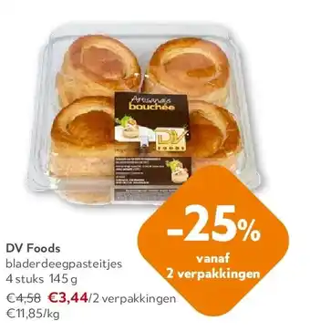 OKay DV Foods bladerdeegpasteitjes 4 stuks 145 g aanbieding