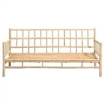 Leen Bakker Bamboe loungebank Tarifa - naturelkleur - 180x75x82 cm - Leen Bakker aanbieding