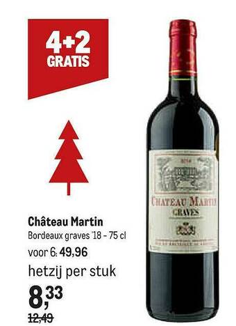 Makro Cháteau Martin Bordeaux Graves aanbieding