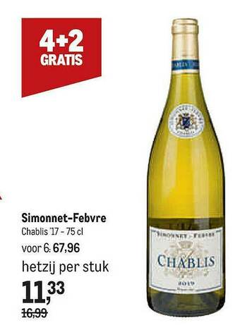 Makro Simonnet-febvre Chablis aanbieding