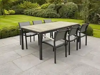 Dreamland Ocean verlengbare tuintafel Marbella grey wash/antraciet L 200 x B 90 cm aanbieding