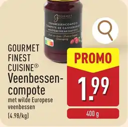 ALDI Gourmet finest cuisine veenbessencompote aanbieding