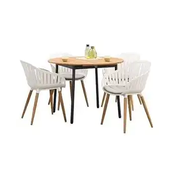 Leen Bakker Le Sud tuinset Rodez Loire rond - crème - 5-delig - Leen Bakker aanbieding