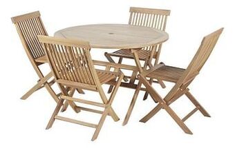 Dreamland Tuinset acacia met 4 stoelen aanbieding