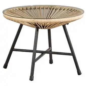 Leen Bakker Le Sud bijzettafel Monte Carlo - naturelkleur - 50x38 cm - Leen Bakker aanbieding