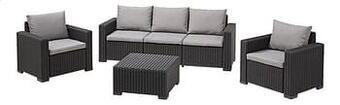 Dreamland Keter Allibert loungeset California Graphite met driezit aanbieding