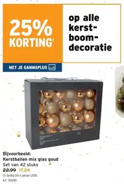 GAMMA Kerstballen mix glas goud aanbieding
