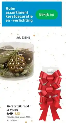 GAMMA Kerststrik rood aanbieding