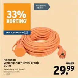 GAMMA Handson verlengsnoer IP44 oranje aanbieding