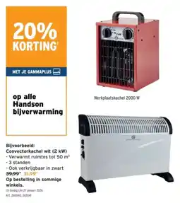 GAMMA Convectorkachel wit (2 kW) aanbieding