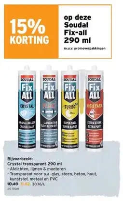 GAMMA Crystal transparant aanbieding