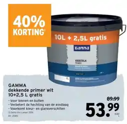 GAMMA Gamma dekkende primer wit aanbieding