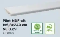 GAMMA Plint MDF wit aanbieding