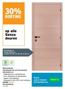 GAMMA Honingraat eik wit horizontaal aanbieding