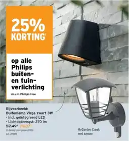 GAMMA Buitenlamp Virga zwart 3W aanbieding