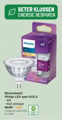 GAMMA Philips LED spot GU5.3 aanbieding