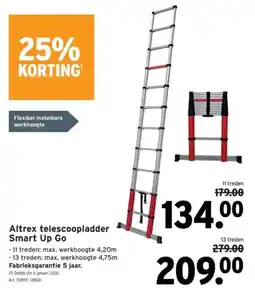 GAMMA Altrex telescoopladder Smart Up Go aanbieding