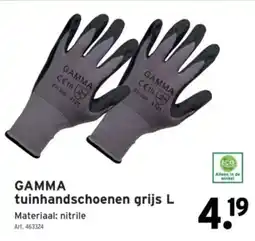 GAMMA Gamma tuinhandschoenen grijs L aanbieding