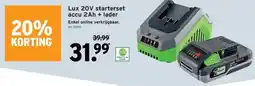 GAMMA Lux 20V starterset accu 2Ah + lader aanbieding