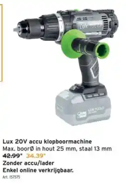 GAMMA Lux 20V accu klopboormachine aanbieding