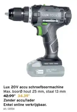 GAMMA Lux 20V accu schroefboormachine aanbieding