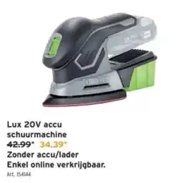 GAMMA Lux 20V accu schuurmachine aanbieding
