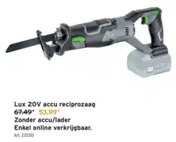 GAMMA Lux 20V accu reciprozaag aanbieding