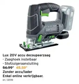 GAMMA Lux 20V accu decoupeerzaag aanbieding