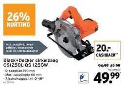 GAMMA Black+Decker cirkelzaag CS1250L-QS 1250W aanbieding