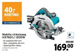 GAMMA Makita cirkelzaag HS7601J 1200W aanbieding