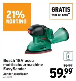 GAMMA Bosch 18v accu multischuurmachine EasySander aanbieding