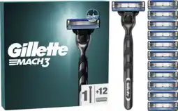 Coolblue Gillette Mach3 + 12 recharges de rasoir aanbieding