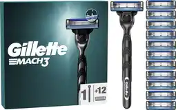 Coolblue Gillette Mach3 + 12 recharges de rasoir aanbieding