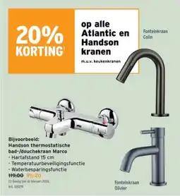 GAMMA Handson thermostatische bad / douchekraan Marco aanbieding