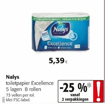 Colruyt Nalys toiletpapier Excellence aanbieding