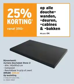 GAMMA Aurlane douchebak Stone 2 aanbieding