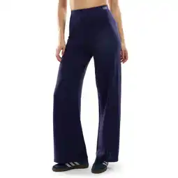 Decathlon Dames gebreide broek met wijde pijpen IBZ Loom Navy Blauw aanbieding