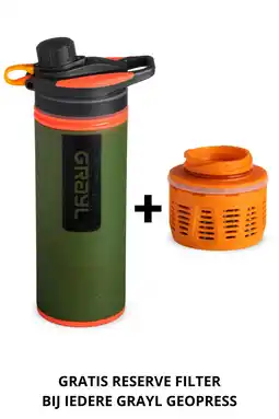 Decathlon GRAYL Geopress Outdoor Waterfilter - Oasis Green aanbieding
