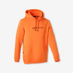 Decathlon Skatehoodie HD500 samenwerking met Make Life Skate Life oranje aanbieding