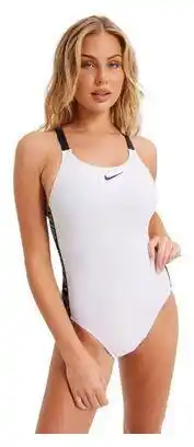 Decathlon Nike Swim Fastback 1-Delig Badpak Wit aanbieding