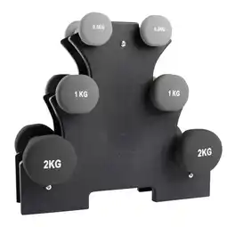 Decathlon Neopreen Dumbbellset - Halterset met Houder aanbieding