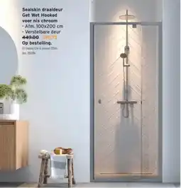 GAMMA Sealskin draaideur Get Wet Hooked voor nis chroom aanbieding