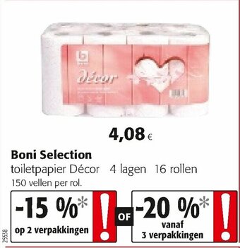 Colruyt Boni Selection toiletpapier Decor aanbieding