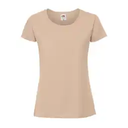 Decathlon Dames Iconic 195 Premium Ringspun Katoenen TShirt (Woestijnzand) aanbieding